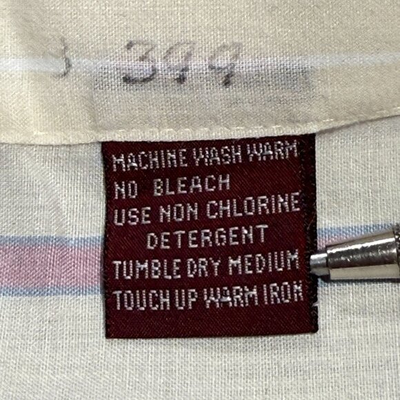 Evan Picone Vintage 80's Short Sleeve Striped Button Down Shirt Mens XL White - Picture 7 of 9